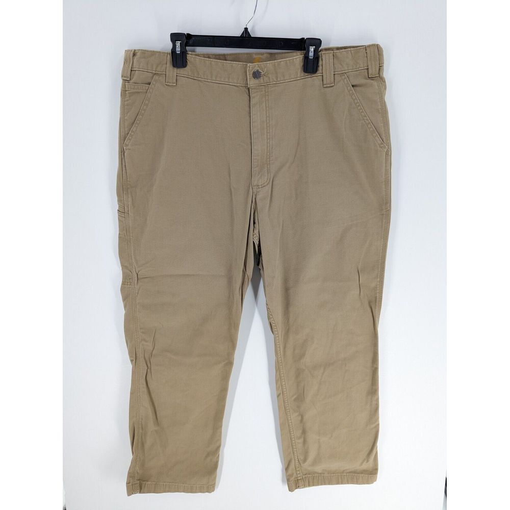 Carhartt Relaxed Fit Men 42x30 Rugged Flex Khaki Carpenter Pants 102291-253 NICE